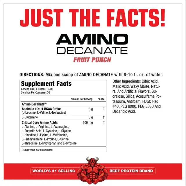 MuscleMeds Amino Decanate Fruit Punch, 360 g 2