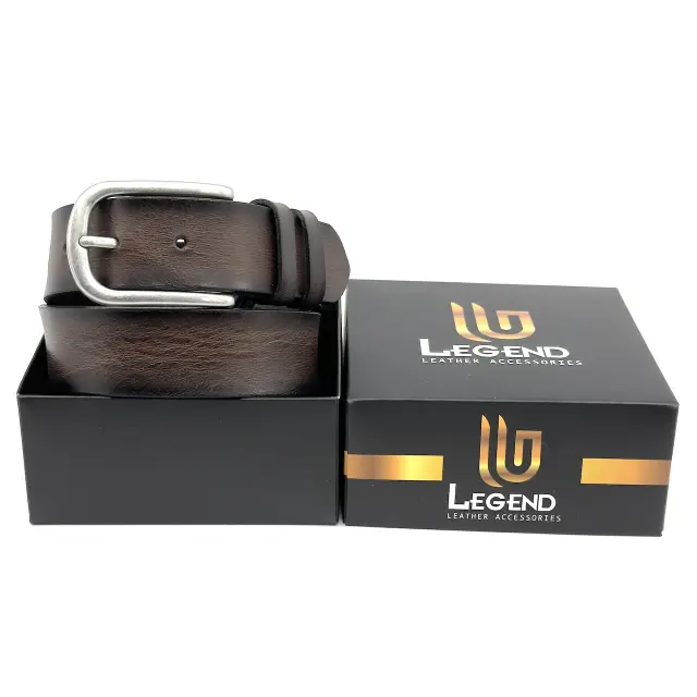 Καφέ Δερμάτινη Ζώνη Full Grain 3,5 cm 3