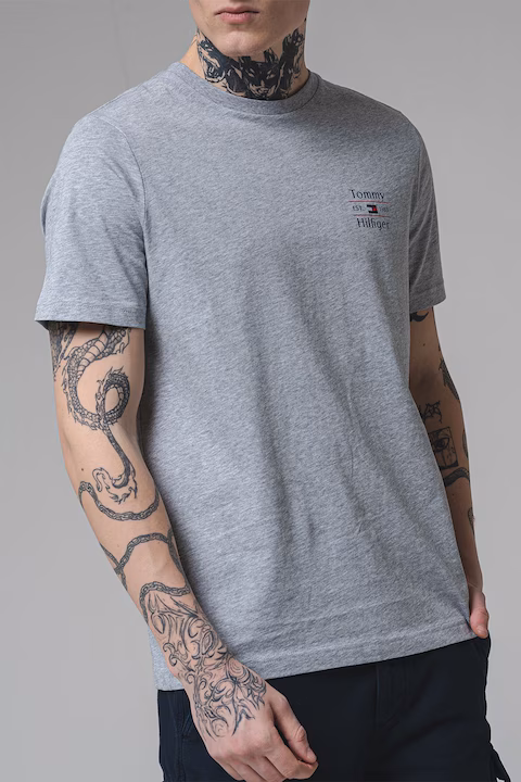 Tommy Hilfiger Ανδρικό Γκρί T-Shirt Γκρι
