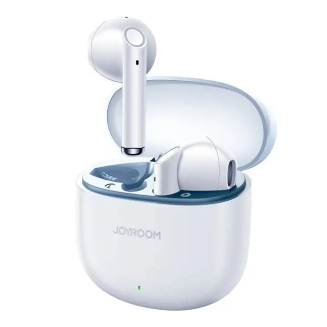 Joyroom JR-PB2 Earbud Bluetooth Handsfree Ακουστικά με Αντοχή στον Ιδρώτα και Θήκη Φόρτισης Λευκά