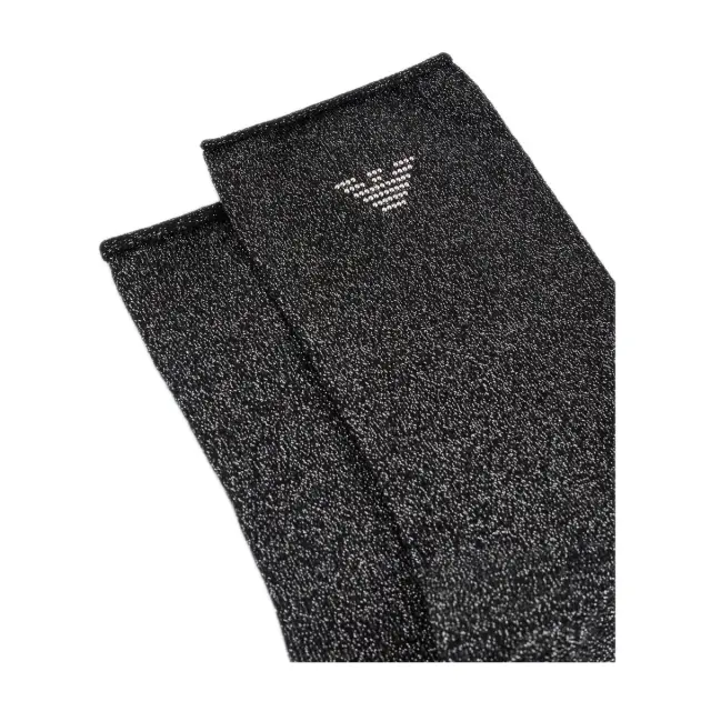 Emporio Armani Γυναικείες Κάλτσες Lurex Thread Eagle Logo, Χρώμα Μαύρο - ONESIZE 2