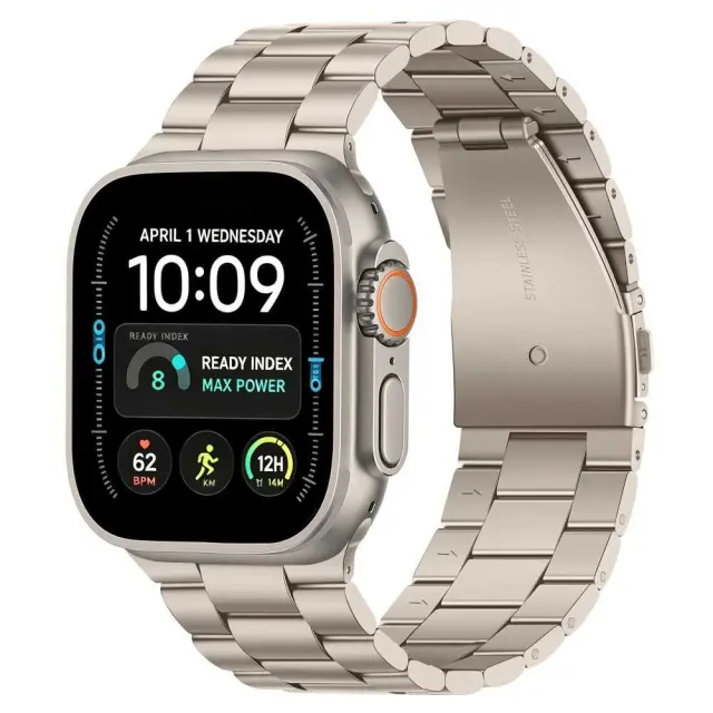 Tech-protect Stainless Apple Watch 8 / 9 / 10 / 11 / 12 / Se / Ultra (44 / 45 / 46 / 49 Mm) Starlight 3