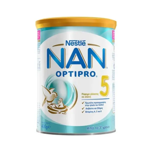 Nestle Nan Optipro 5 Ρόφημα Γάλακτος από 3 ετών 400gr.