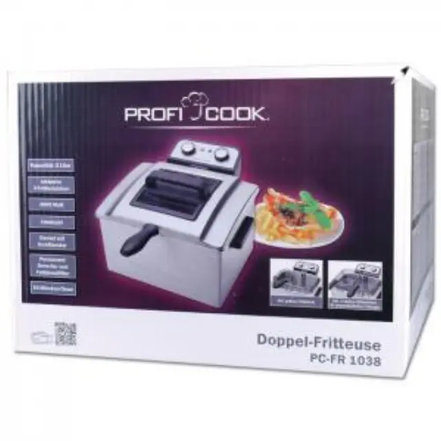 Ανοξείδωτη διπλή φριτέζα 5L, 3000W. 3