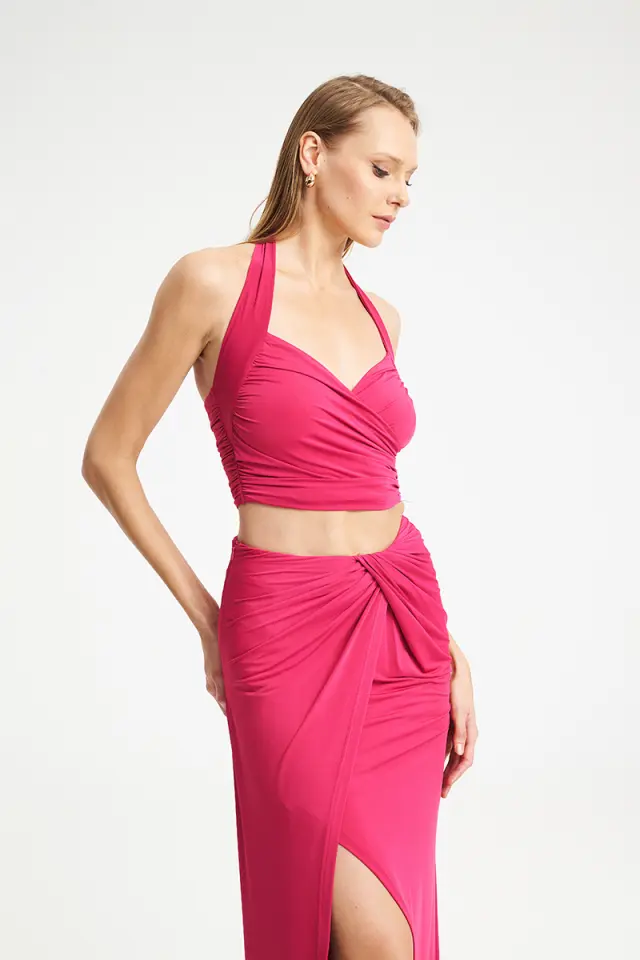 Cropped Halter Top με Draping STAYS TOP - XS 2