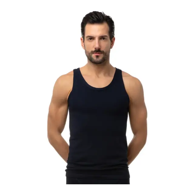 Minerva Ανδρική Φανέλα Τιράντα Sporties - Διπλό Πακέτο, Χρώμα Μαρίν