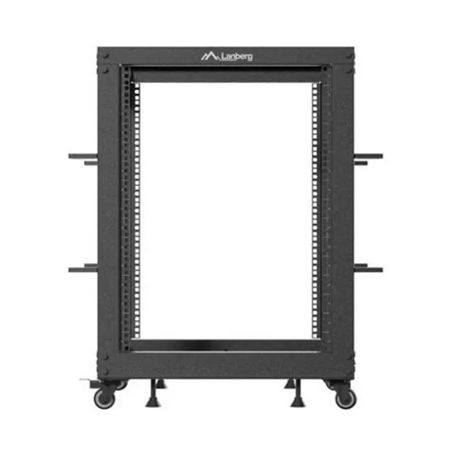 Lanberg Open Rack 19" 15U 600X600-1100 Adjustable Black (OR01-6115-B)