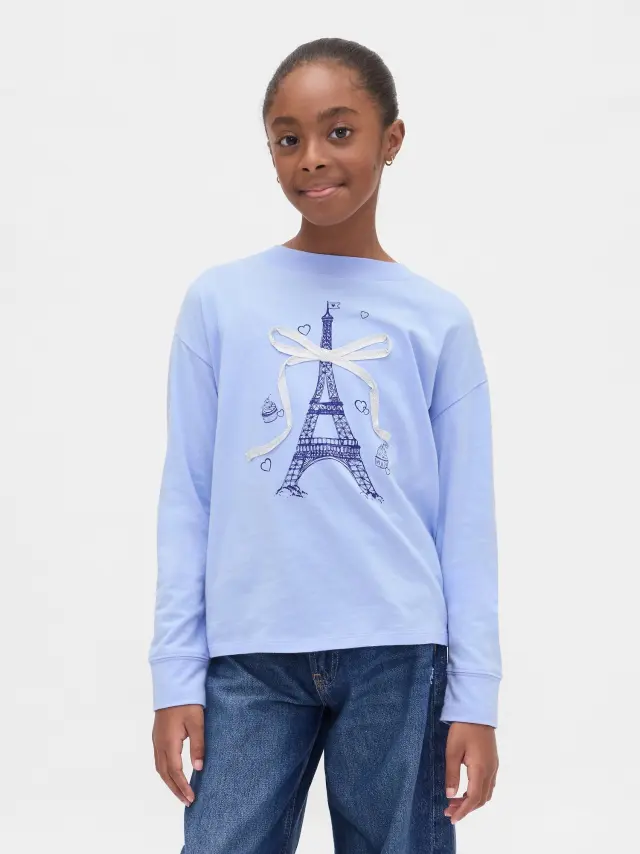GapKids × Disney Oversized Μπλούζα με Σχέδιο blue crystal - XS