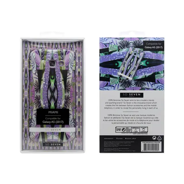 Πλαστική Θήκη So Seven Miami Για Samsung Galaxy A5 2017 Black And Violet Tropical Leaves 2