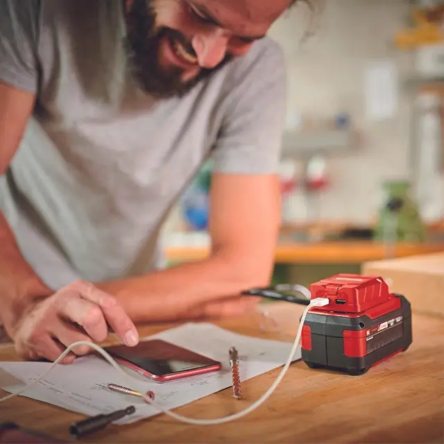 Einhell USB TE-CP 18 Li - USB Αντάπτορας Mπαταρίας Solo (4514120) 2