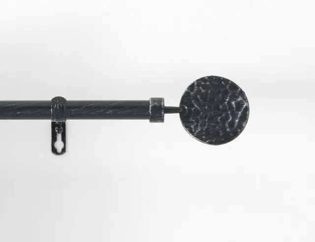 Μονό Κουρτινόξυλο Bullette Douceur d'intérieur με διάμετρο 19mm και επέκταση 120 - 210cm - Black/Silver 1900297 2