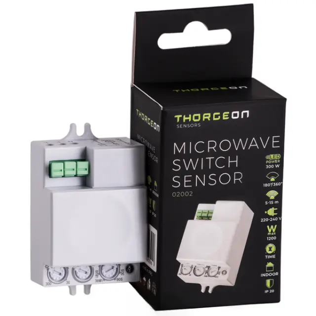 Microwave Switch Sensor 5-15m max1200W IP20