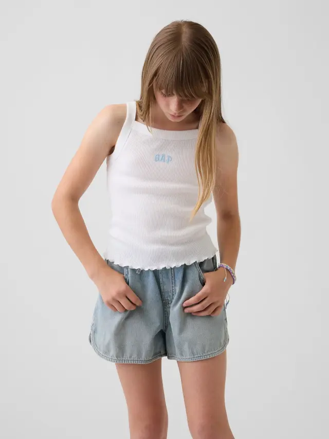 Παιδική Αμάνικη Μπλούζα με Λογότυπο FRESH WHITE - XXL