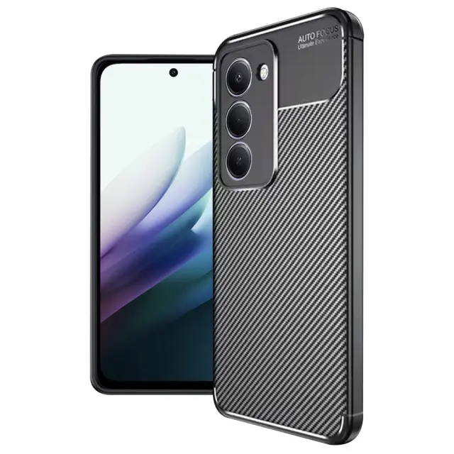 Techsuit® CarbonFiber Θήκη για Xiaomi Redmi 15 4G/5G- Black.