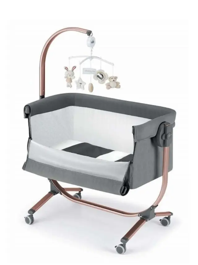 CAM IL MONDO DEL BAMBINO CULLAMI CO-BED ΛΙΚΝΟ COL 163 ΑΝΘΡΑΚΙ ΜΕ ΡΟΖ ΧΡΥΣΟ ΣΚΕΛΕΤΟ ITL 2