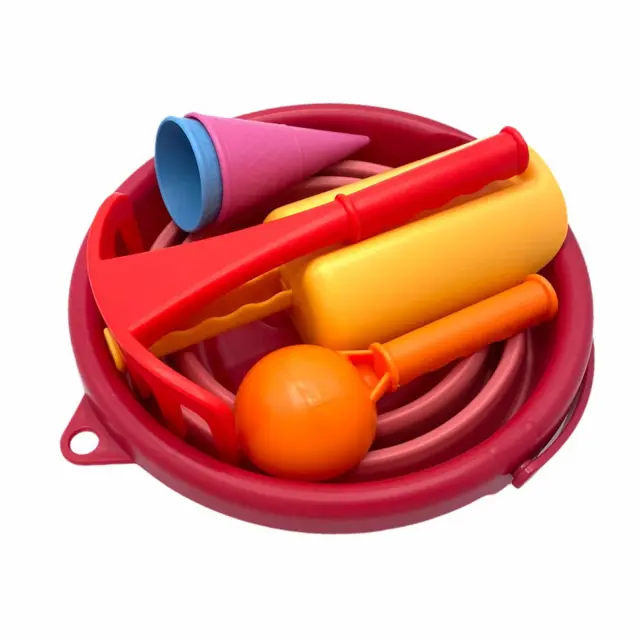 Κουβαδάκι + Φτυαράκια Παραλίας (Σετ 7τμχ) CompacToys Red 3