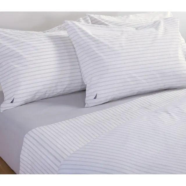 Nef-Nef Homeware Σεντόνι Nautica Coast Σετ King Size 280x270 Silver 2