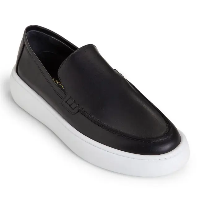 Ανδρικά Δερμάτινα Loafers Makris L4 Μαύρα Μαύρο - 43 2