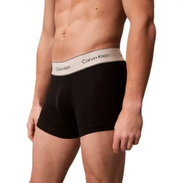 Calvin Klein Ανδρικό Boxer Trunk Heritage Cotton Stretch - Τριπλό Πακέτο, Χρώμα Μαύρο-Μαύρο-Μαύρο - S 2