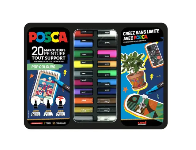 Σετ Ζωγραφικής Uni Posca Pop Colours - 20 τεμάχιαPC METAL POP_20P 3