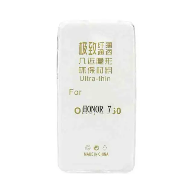 Θήκη Σιλικόνης Ultra Slim Silicone Case Για Huawei Honor 7 Διάφανη 2