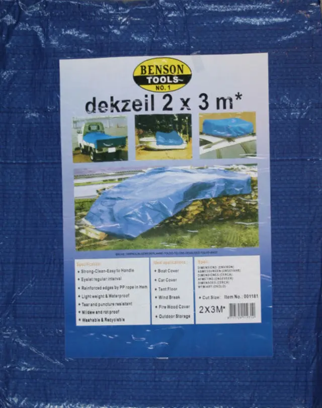 Tarpaulin 1,5 x 6 m blue