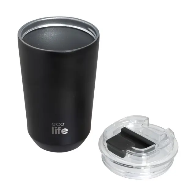 Ecolife Ποτήρι Θερμός 360ml (Hot & Cold) / Coffee Thermos: Pure Collection (5 χρώματα) - Μαύρο 3