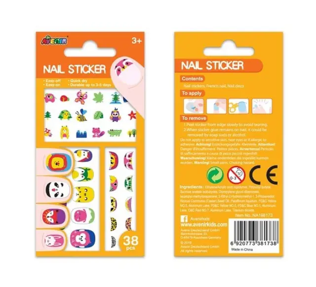 NAIL STICKER-ANIMALS 38PCS ΠΟΛΥΧΡΩΜΟ - One Size 3