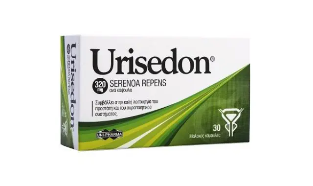 Uni-Pharma Urisedon 320mg για την Καλή Λειτουργία του Προστάτη & του Ουροποιητικού Συστήματος, 30 Μαλακές Κάψουλες