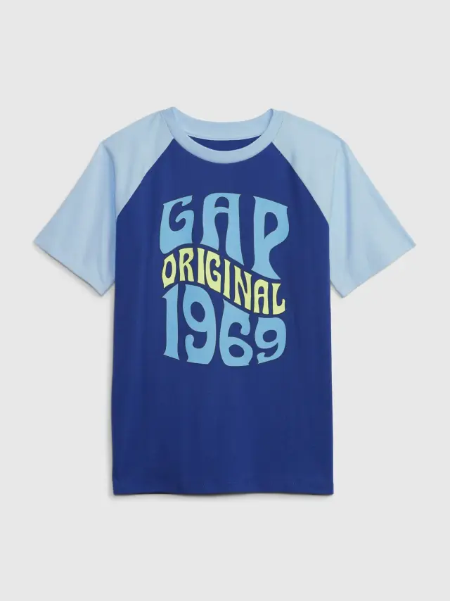 Παιδική Gap 1969 Logo Raglan Μπλούζα - XS