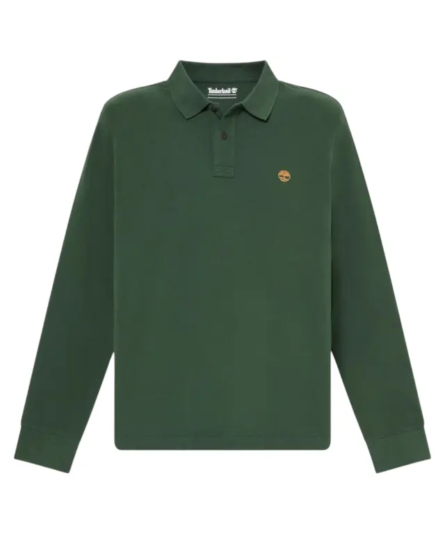 Timberland - Ανδρικό Μακρυμάνικο Polo Πικέ Millers River Ls TBC0YHBE-398 Πράσινο - XL
