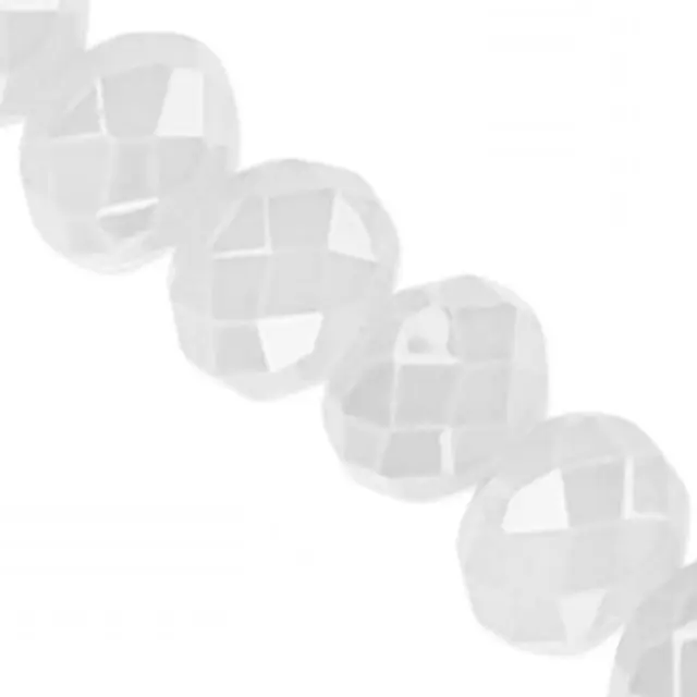Χάντρα Γυάλινη Πολυεδρική Rondelle 2.5x1.5mm - Creamy White ~136τεμ
