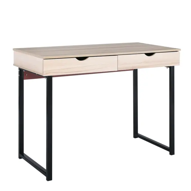 Γραφείο Μαύρο/Φυσικό Μέταλλο/MDF 100x48x75cm