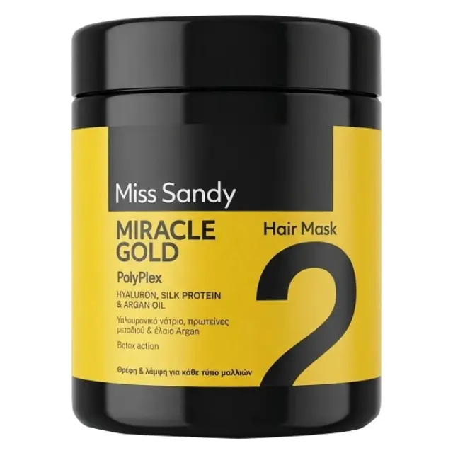 Miss Sandy Polyplex Μάσκα Μαλλιών Miracle Gold 1000ml