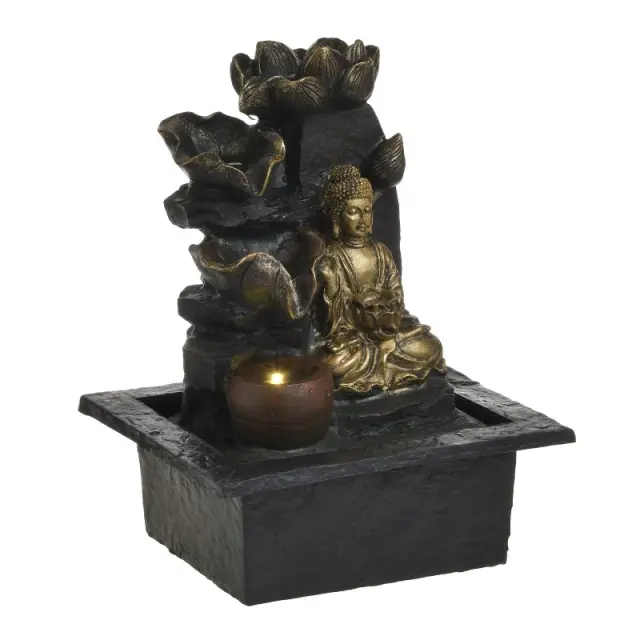 Σιντριβάνι Χαλάρωσης Βούδας Polyresin 21x19x28cm 3-70-301-0129