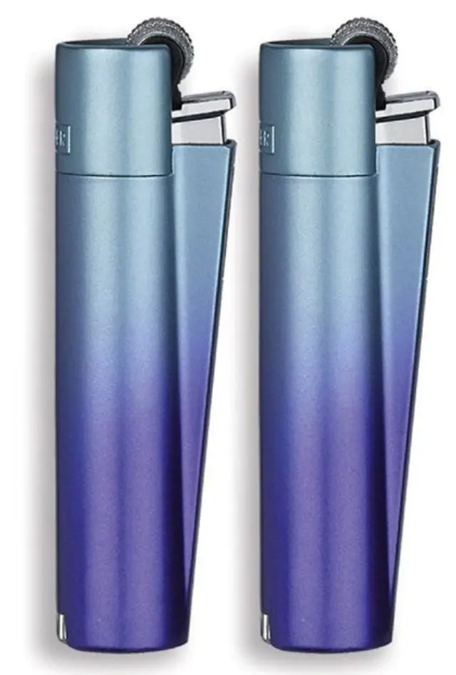 Clipper Αναπτήρας Μεταλλικός Μεγάλος - Blue / Purple Gradient Metal 2
