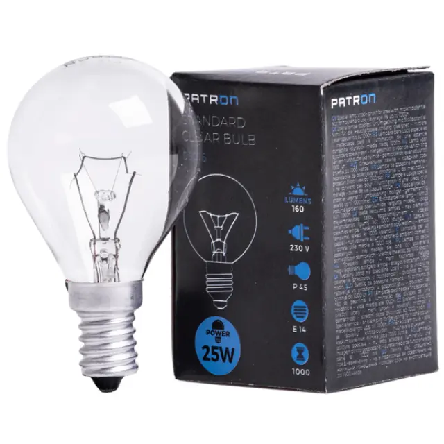 Incandescent Bulb E14 25W P45 230V CL