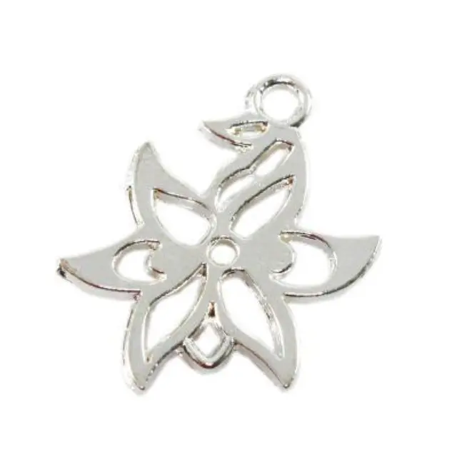 Μεταλλικό Διακοσμητικό Lily 15x20mm - 10τεμ