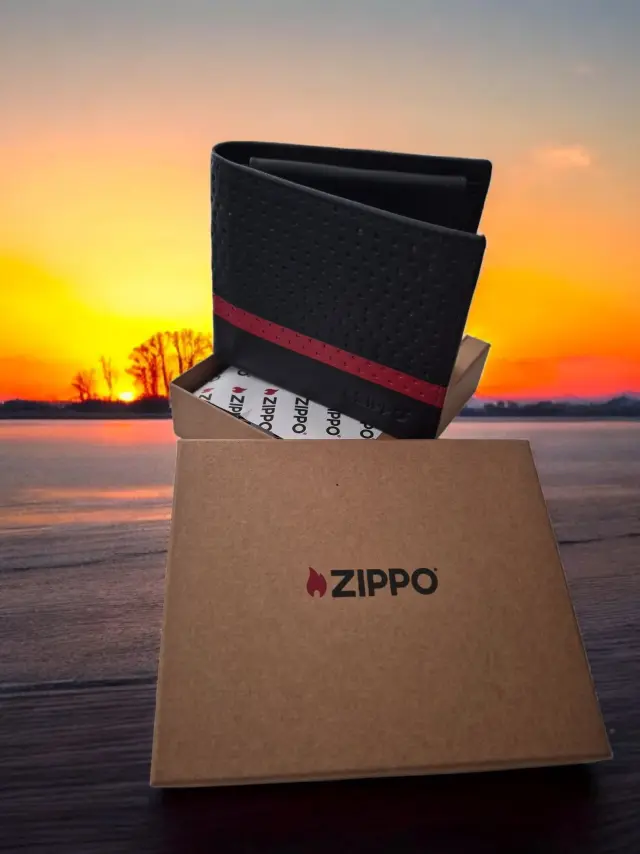 Zippo Ανδρικο Πορτοφόλι Navy Blue με Θήκη Κερμάτων. 2