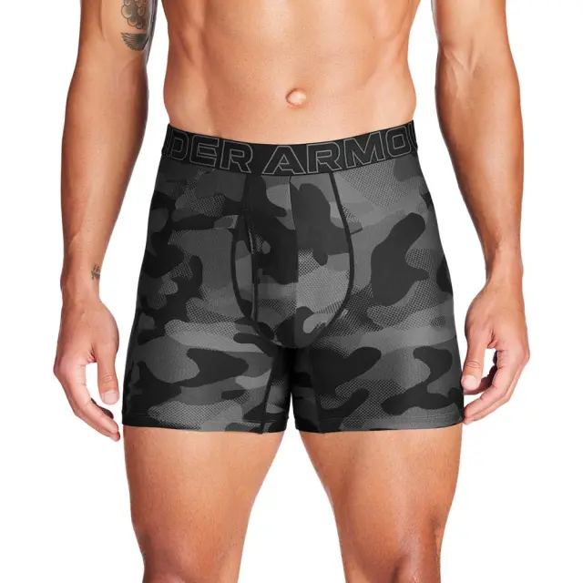Under Armour Men's Performance Tech Nov 6inch 3 Pack Boxer Underwear Μαύρο - Γκρι 1383879-001 (Under Armour) - Small