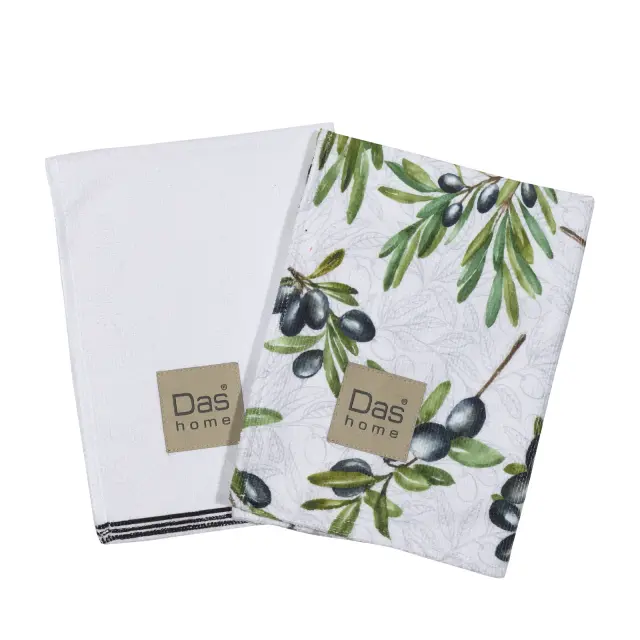Πετσέτες Κουζίνας Σετ 2 Τεμ 40Χ65 Microfiber Das Home 0635 Πολύχρωμο 2