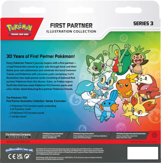 Pokemon TCG Trading Card Games First Partner Illustration Collection Series 2 Συλλεκτικό Σετ με Promo Κάρτες, 2 Booster Packs + Αυτοκόλλητα – Αγγλικά 2