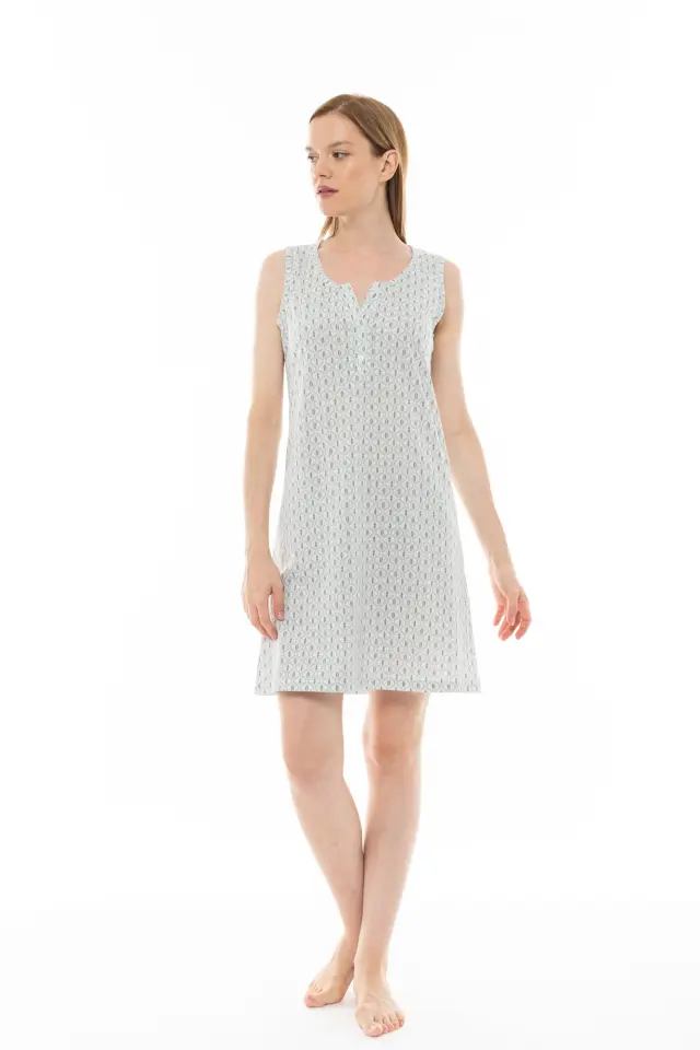 S1314 - Type - NIGHTGOWN AQUA GEO 2