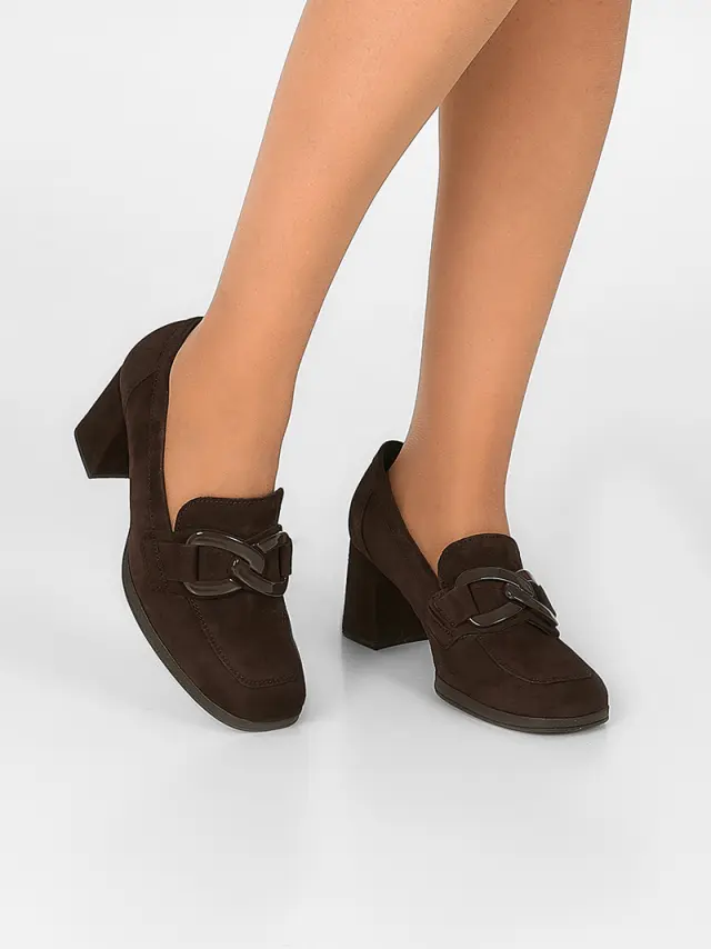 Gabor Μοκασίνια-Loafers Γυναικείο δέρμα Nubuck Καφέ GAB/55291 18-CHOCOLATE 2