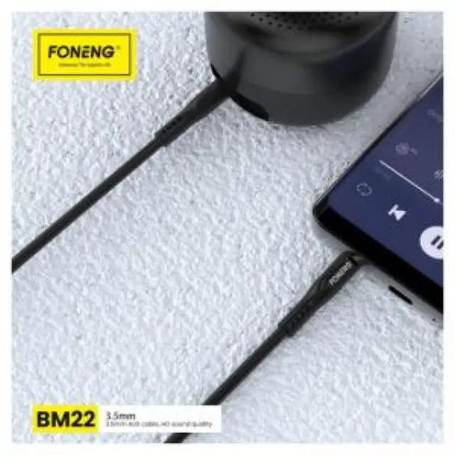 Καλώδιο Ήχου Foneng BM22 3.5mm/3.5mm 1m Μαύρο N68697 3
