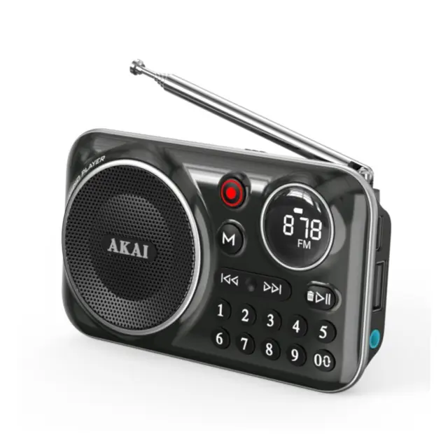 ΡΑΔΙΟΦΩΝΟ ΨΗΦΙΑΚΟ ΜΕ ΟΘΟΝΗ APR-500BK με Bluetooth και USB Μαύρο AKAI 2