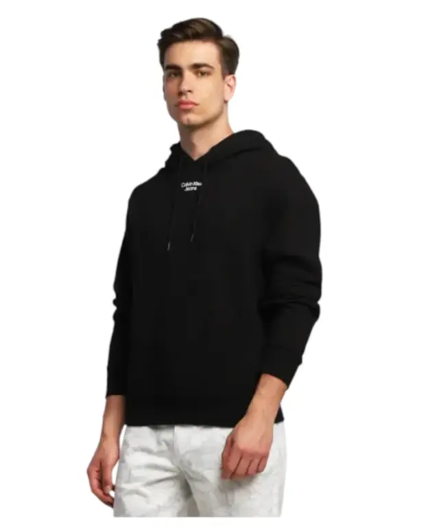 Calvin Klein - Ανδρικό Φούτερ με Κουκούλα J30J320604-BEH Μαύρο - XL