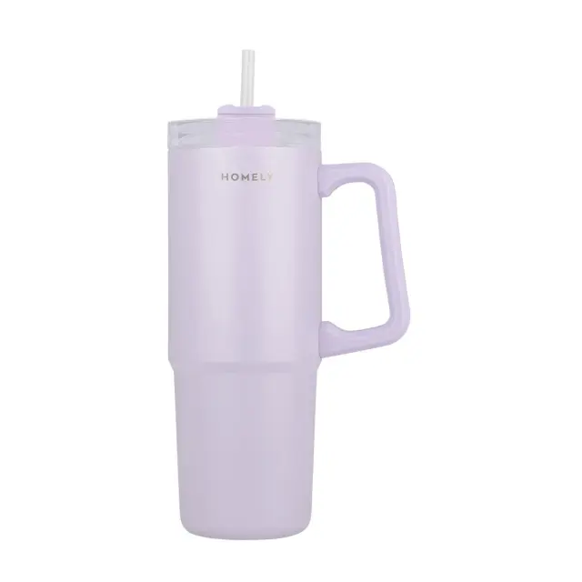 Estia Θερμος Homely Straw Tumbler XL Lavender Fog 900 ml