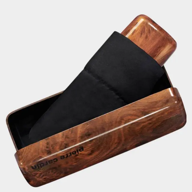Χειροκίνητη Ομπρέλα Με Θήκη Pierre Cardin H83702 Μαύρο Καφέ - One Size 2