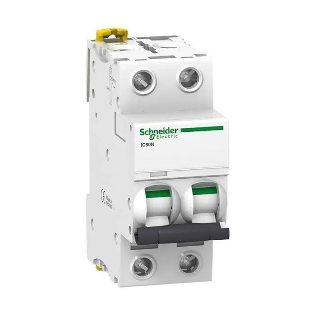 Miniature circuit-breaker, Acti9 iC60N, 2P, 4 A, D curve, 6000 A (IEC 60898-1), 50 kA (IEC 60947-2)